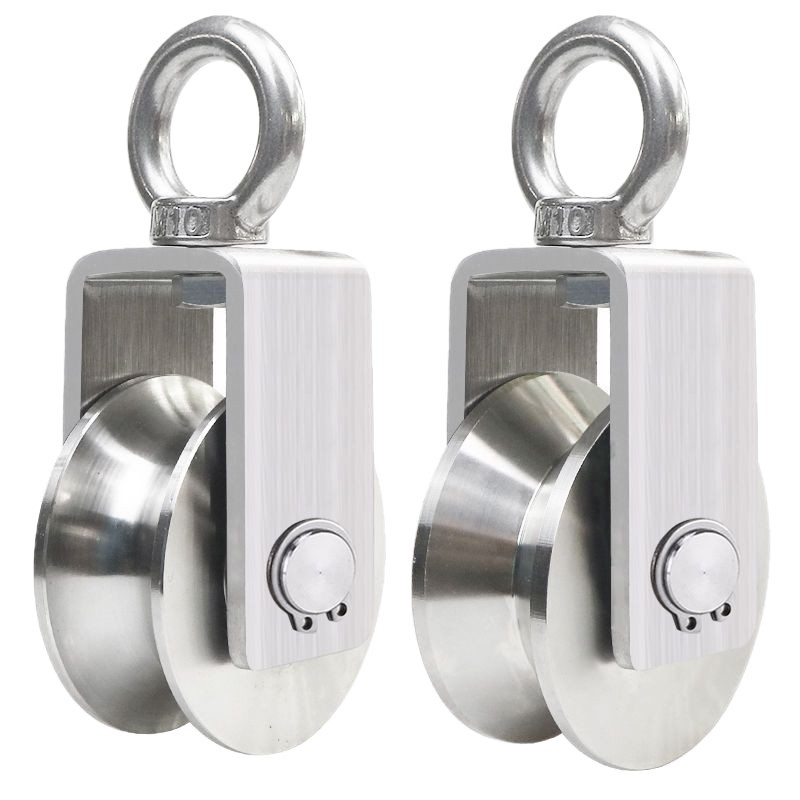 Rozsdamentes acélból készült görgő- és csapágykészlet, emelőgyűrű, drótkötelekészlet, fix görgő és sínkerekek — Lu ying