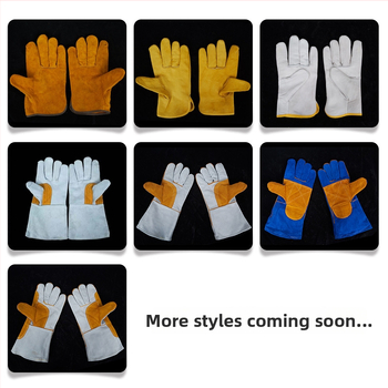 Shield Guard γάντια συγκόλλησης από δέρμα βοδινού για ηλεκτροσυγκόλληση — ανθεκτικά στη φθορά, θερμομονωτικά, κατά των εγκαυμάτων, παχύτερα και μαλακά