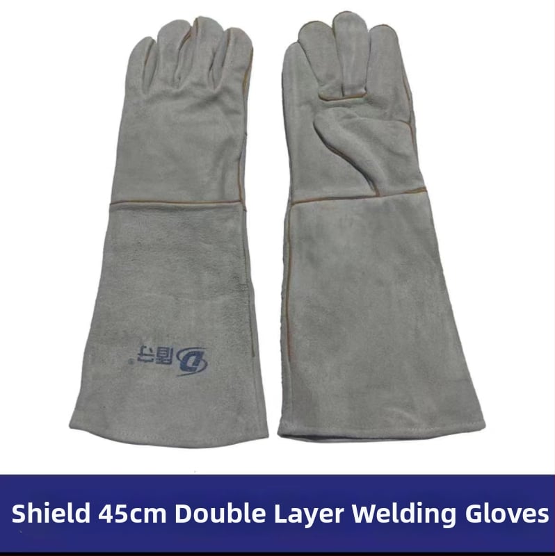Shield Guard γάντια συγκόλλησης από δέρμα βοδινού για ηλεκτροσυγκόλληση — ανθεκτικά στη φθορά, θερμομονωτικά, κατά των εγκαυμάτων, παχύτερα και μαλακά