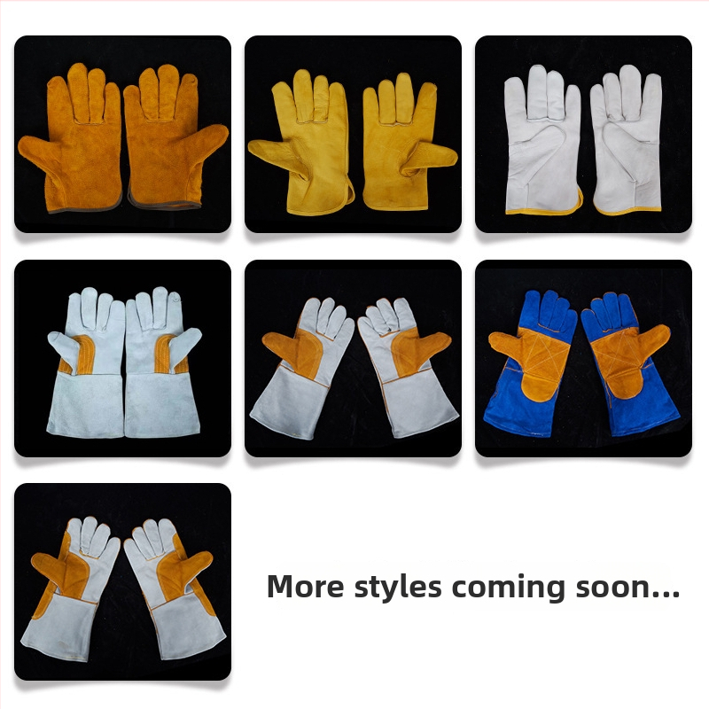 Shield Guard γάντια συγκόλλησης από δέρμα βοδινού για ηλεκτροσυγκόλληση — ανθεκτικά στη φθορά, θερμομονωτικά, κατά των εγκαυμάτων, παχύτερα και μαλακά