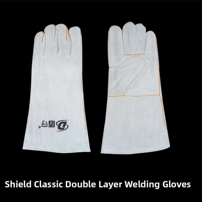 Shield Guard γάντια συγκόλλησης από δέρμα βοδινού για ηλεκτροσυγκόλληση — ανθεκτικά στη φθορά, θερμομονωτικά, κατά των εγκαυμάτων, παχύτερα και μαλακά