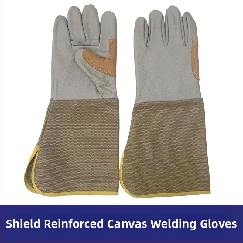 Shield Guard γάντια συγκόλλησης από δέρμα βοδινού για ηλεκτροσυγκόλληση — ανθεκτικά στη φθορά, θερμομονωτικά, κατά των εγκαυμάτων, παχύτερα και μαλακά