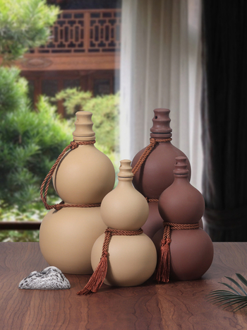 Kerámiából készült tök alakú borosüveg otthoni használatra, zárt kupakkal, borhoz, üres üveg