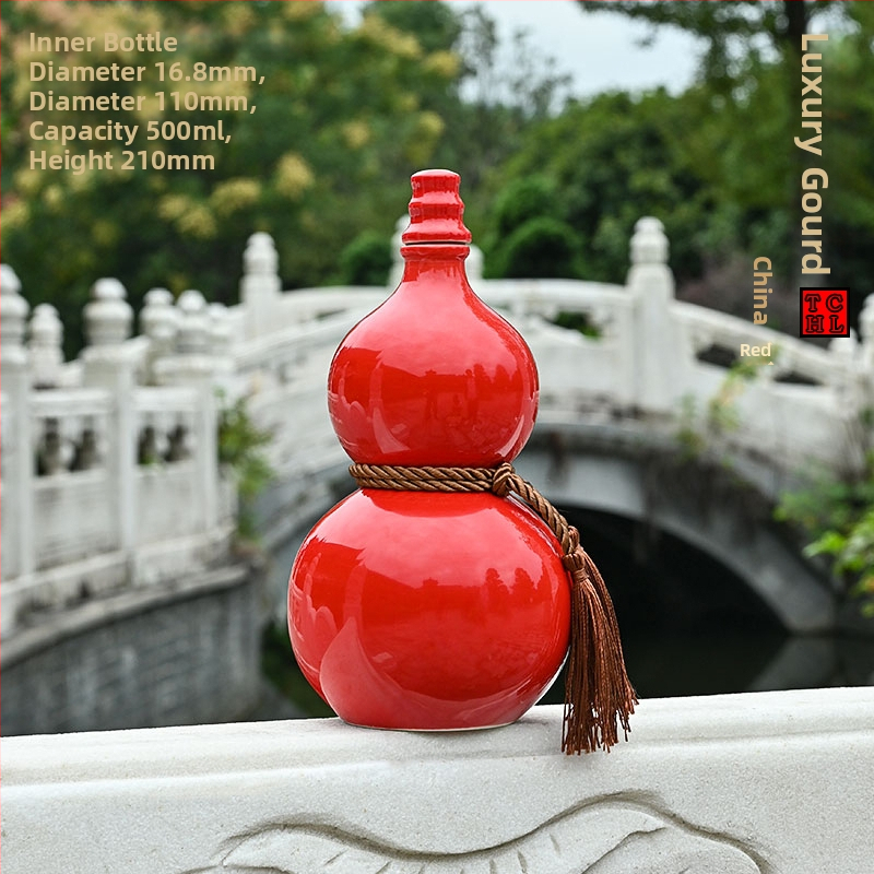 Keramická fľaša na víno v tvare tekvice, na domáce použitie, uzavretý uzáver, pre víno, prázdna fľaša