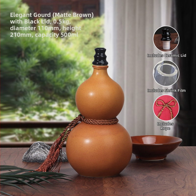 Keramická fľaša na víno v tvare tekvice, na domáce použitie, uzavretý uzáver, pre víno, prázdna fľaša