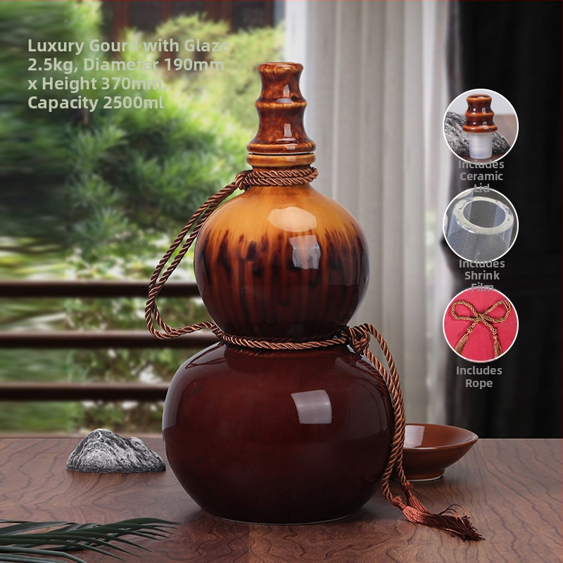 Keramická fľaša na víno v tvare tekvice, na domáce použitie, uzavretý uzáver, pre víno, prázdna fľaša