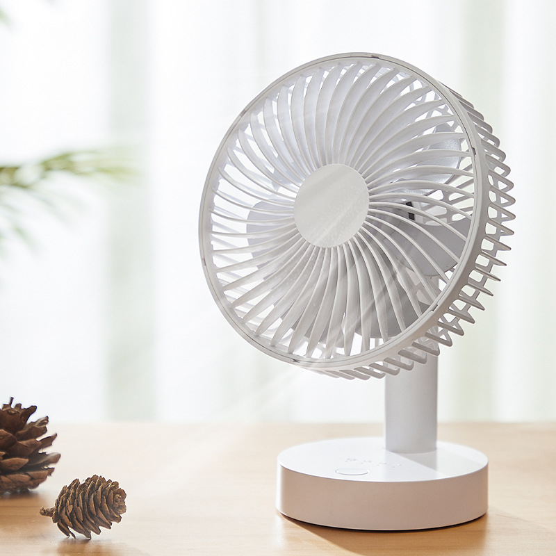 USB ανεμιστήρας γραφείου με 4 ταχύτητες, brushless κινητήρας, ενσωματωμένη επαναφορτιζόμενη μπαταρία 1200-2000mAh, χαμηλός θόρυβος κάτω από 36 dB, κατάλληλος για χώρο 5–30 τ.μ.