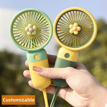 Ručný mini stolný ventilátor s USB nabíjaním — plastový, tichý, jednoduchý a štýlový, do kancelárie