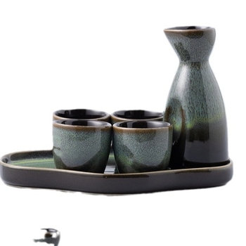 Set de pahare de sake ceramic - izolat, stil antic, 101-200 ml, Hoimashimaya