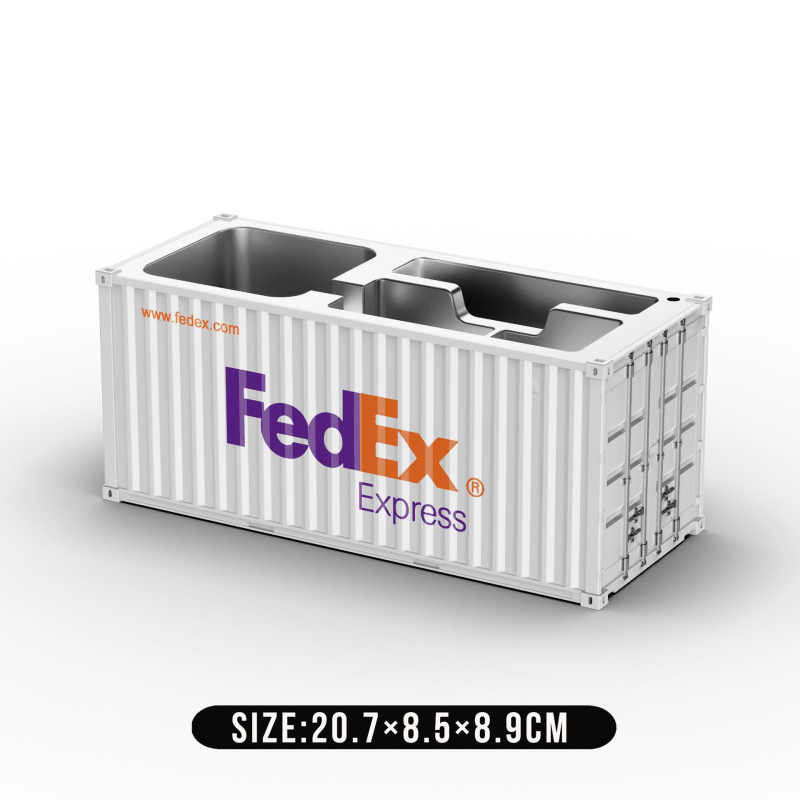 Контейнерен модел настолен органайзер за бюро със квадратна форма, държач за писалки и персонализирана подаръчна кутия (Модел 007)