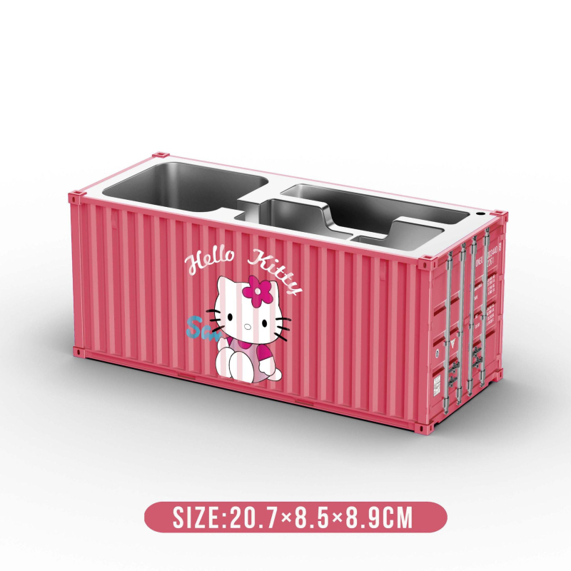 Контейнерен модел настолен органайзер за бюро със квадратна форма, държач за писалки и персонализирана подаръчна кутия (Модел 007)