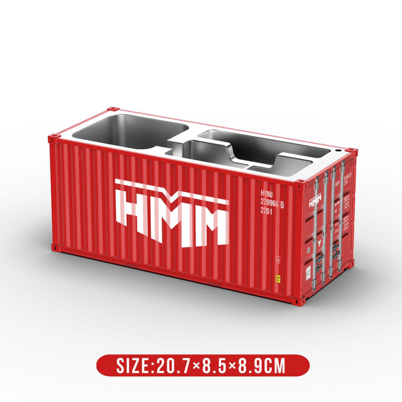 Контейнерен модел настолен органайзер за бюро със квадратна форма, държач за писалки и персонализирана подаръчна кутия (Модел 007)