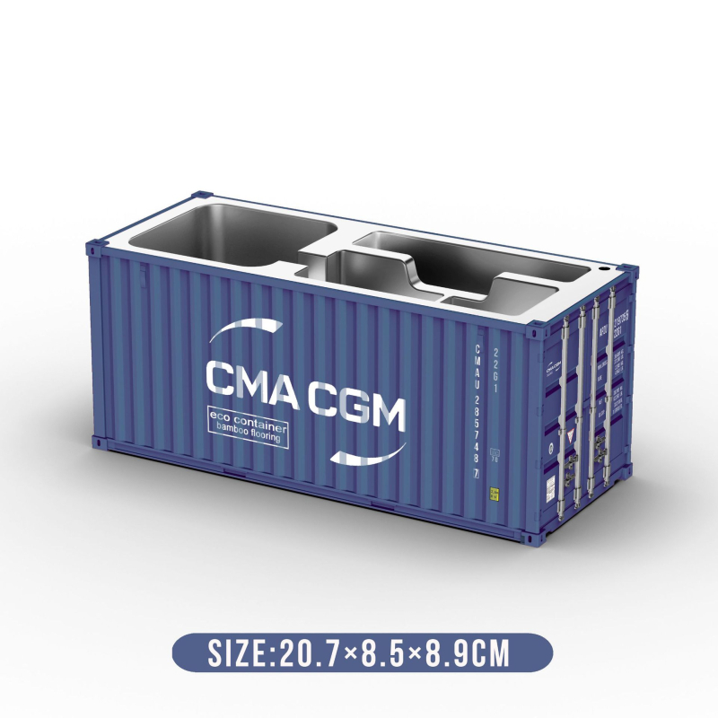 Контейнерен модел настолен органайзер за бюро със квадратна форма, държач за писалки и персонализирана подаръчна кутия (Модел 007)