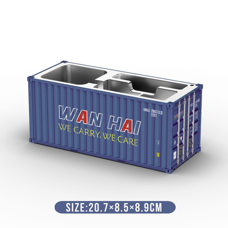 Контейнерен модел настолен органайзер за бюро със квадратна форма, държач за писалки и персонализирана подаръчна кутия (Модел 007)