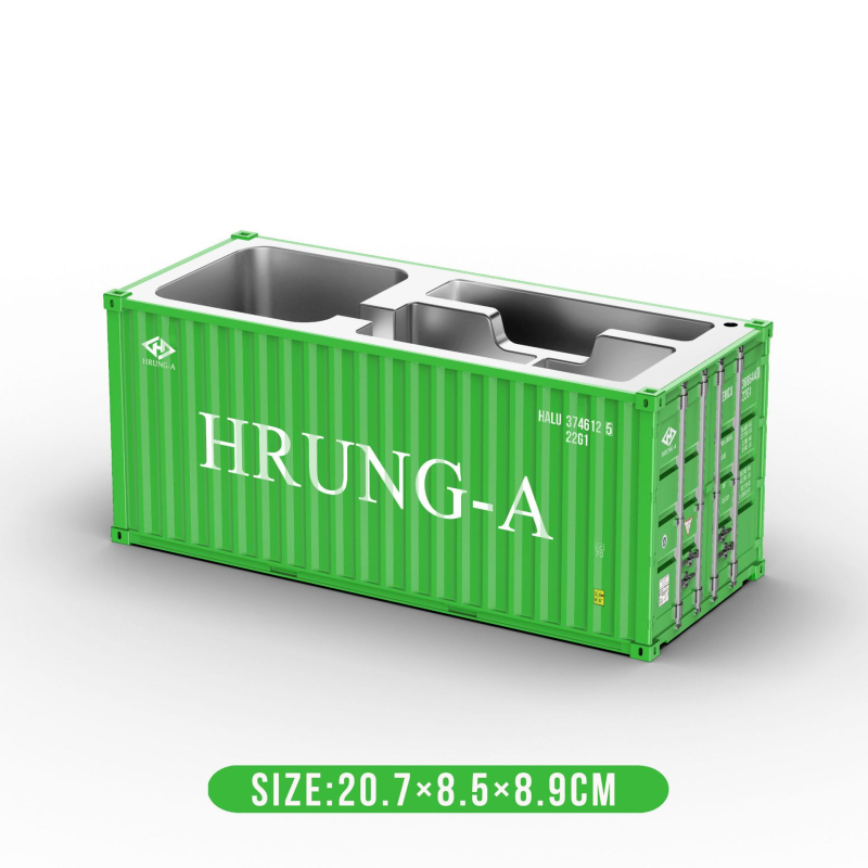 Контейнерен модел настолен органайзер за бюро със квадратна форма, държач за писалки и персонализирана подаръчна кутия (Модел 007)