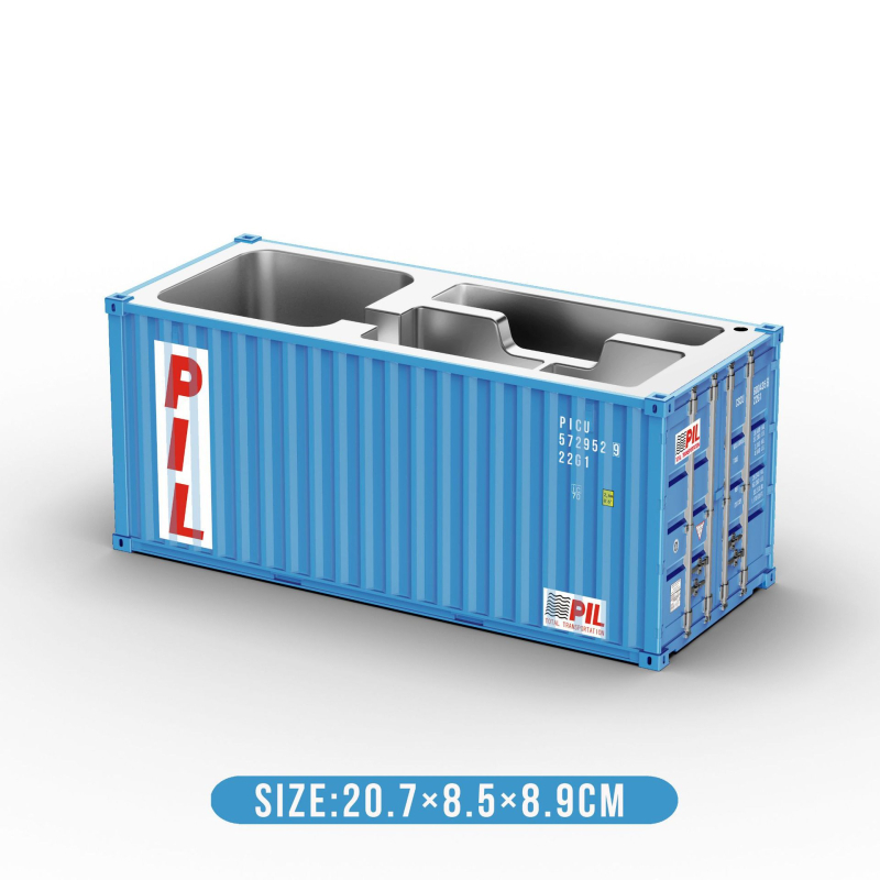 Контейнерен модел настолен органайзер за бюро със квадратна форма, държач за писалки и персонализирана подаръчна кутия (Модел 007)