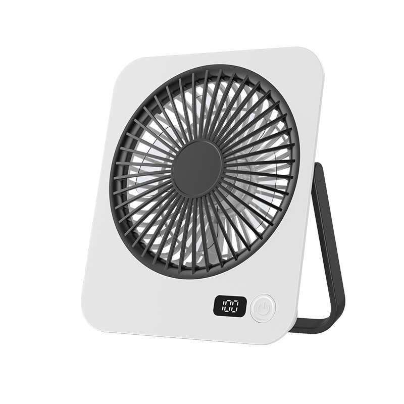 Ventilator USB de birou, 4 palete, 5 viteze, silențios (<36 dB), baterie încorporată 1000–1200 mAh