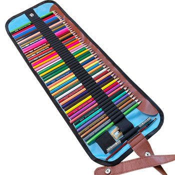 Set de creioane colorate din lemn, 50 de bucăți, miez 3B, pentru pictură și colorare