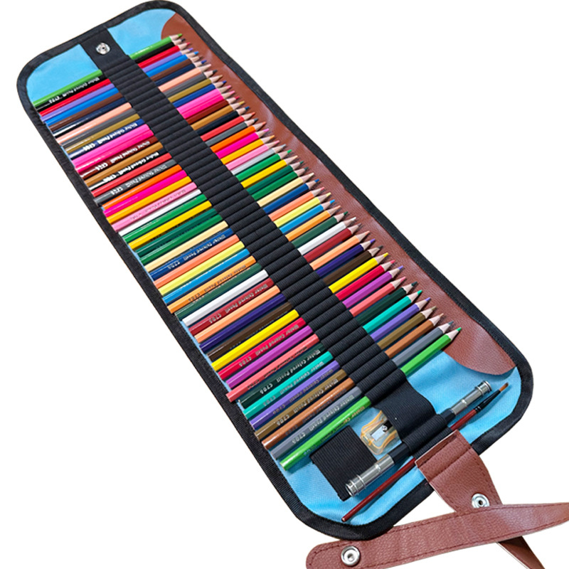 Set de creioane colorate din lemn, 50 de bucăți, miez 3B, pentru pictură și colorare