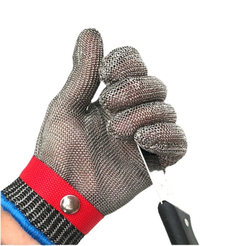 316L rukavice otporne na rezanje od nehrđajućeg čelika, mrežasta žica, otpornost na trošenje 5, otpornost na rez 5, za rezanje, klanje i metalsku obradu