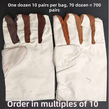 Hrubé plátené zváracie rukavice – materiál: plátno; hmotnosť ≈107 g; vhodné pre plynové a oblúkové zváranie