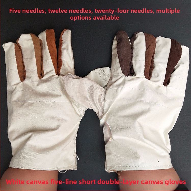 Hrubé plátené zváracie rukavice – materiál: plátno; hmotnosť ≈107 g; vhodné pre plynové a oblúkové zváranie