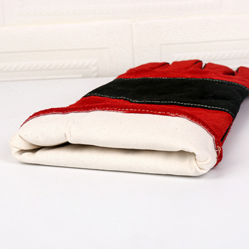 Γάντια συγκόλλησης από βοδινό δέρμα, διπλού στρώματος, με παχύτερη μόνωση θερμότητας και προστασία από σπινθήρες και πιτσιλιές