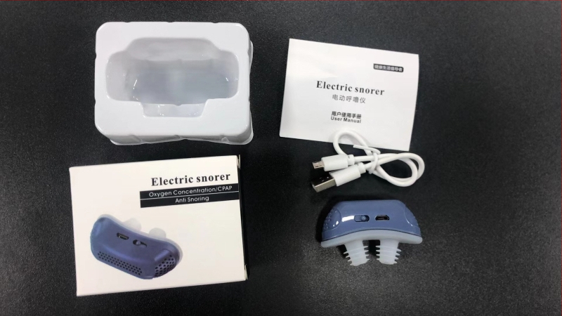 Dispozitiv electric anti-sforăit pentru uz casnic, corector de sforăit, Model 244, 2019.