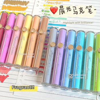 Marker s vôňou a mäkkým hrotom, model Apmv09c0, plastové telo, nezmazateľný