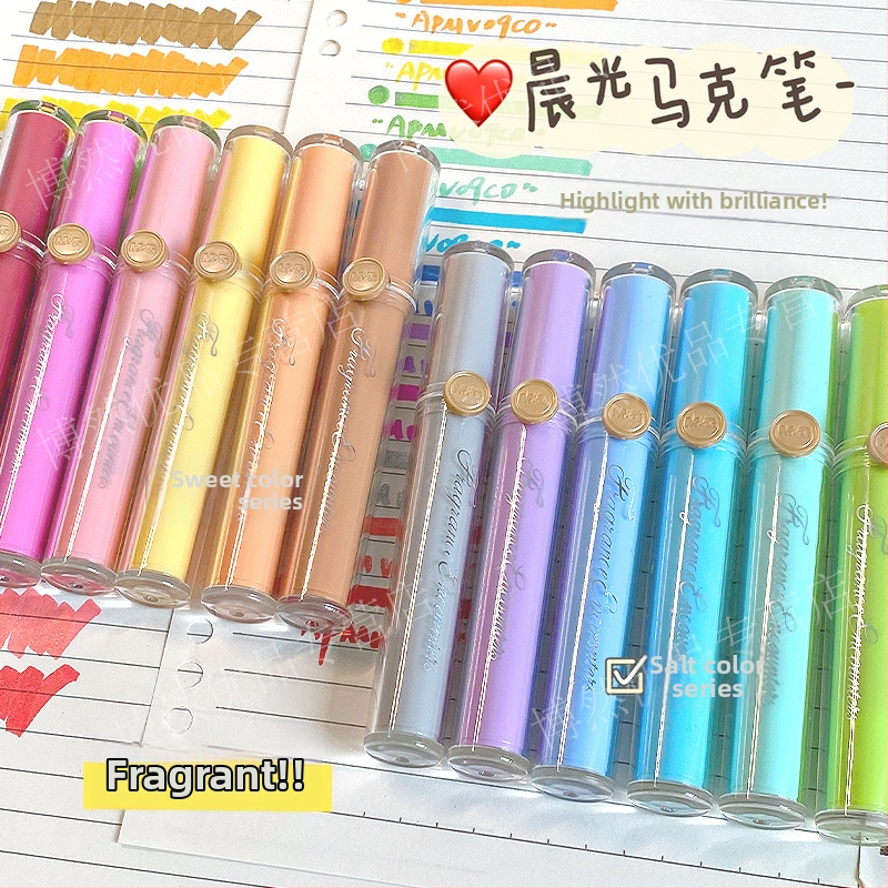 Marker s vôňou a mäkkým hrotom, model Apmv09c0, plastové telo, nezmazateľný