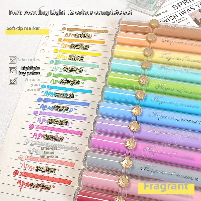 Marker s vôňou a mäkkým hrotom, model Apmv09c0, plastové telo, nezmazateľný