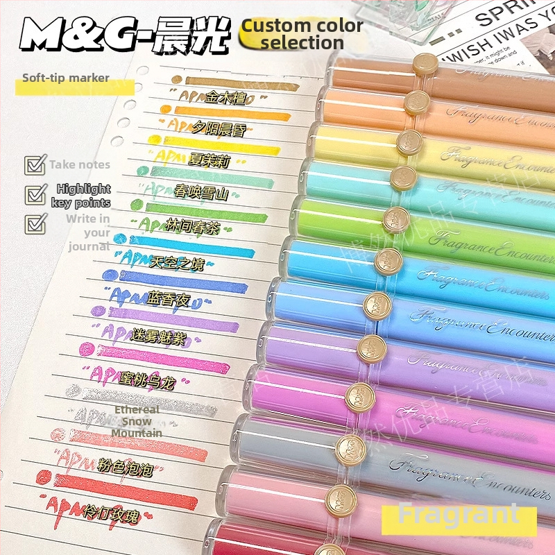 Marker s vôňou a mäkkým hrotom, model Apmv09c0, plastové telo, nezmazateľný