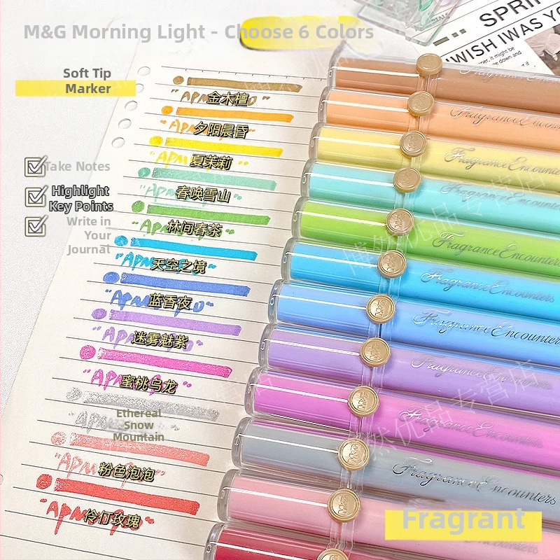 Marker s vôňou a mäkkým hrotom, model Apmv09c0, plastové telo, nezmazateľný