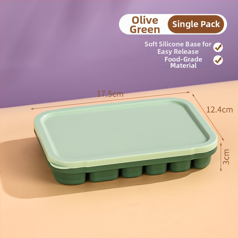 Silikónová Ice Grid miska pre detskú výživu – ľahké uvoľnenie z formy, porciované skladovanie