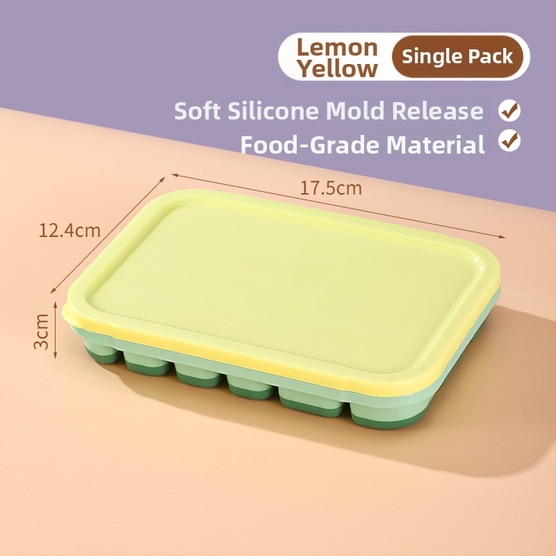 Silikónová Ice Grid miska pre detskú výživu – ľahké uvoľnenie z formy, porciované skladovanie