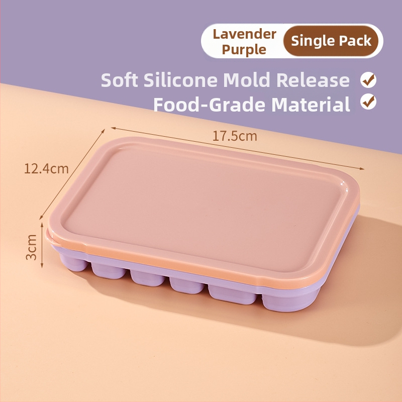 Silikónová Ice Grid miska pre detskú výživu – ľahké uvoľnenie z formy, porciované skladovanie