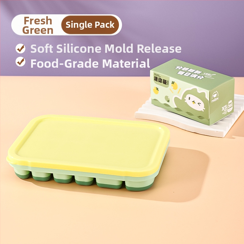 Silikónová Ice Grid miska pre detskú výživu – ľahké uvoľnenie z formy, porciované skladovanie