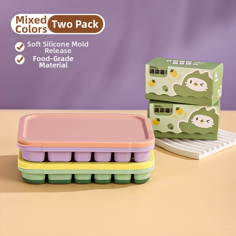 Silikónová Ice Grid miska pre detskú výživu – ľahké uvoľnenie z formy, porciované skladovanie