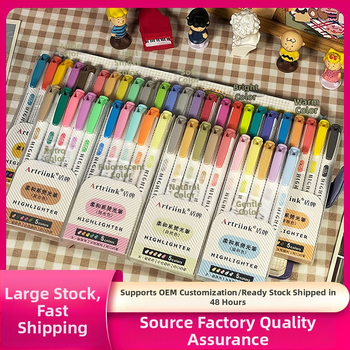 Dvojstranný fluorescencný marker pre študentov, marker na plánovanie a zvýraznenie, vysoká viditeľnosť, nepresakuje cez papier, model 906-5, Shield