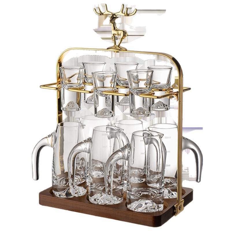 Set čaša za žestoko piće – kristalno staklo, čaše u obliku metka, moderni minimalistički stil, 10+ komada