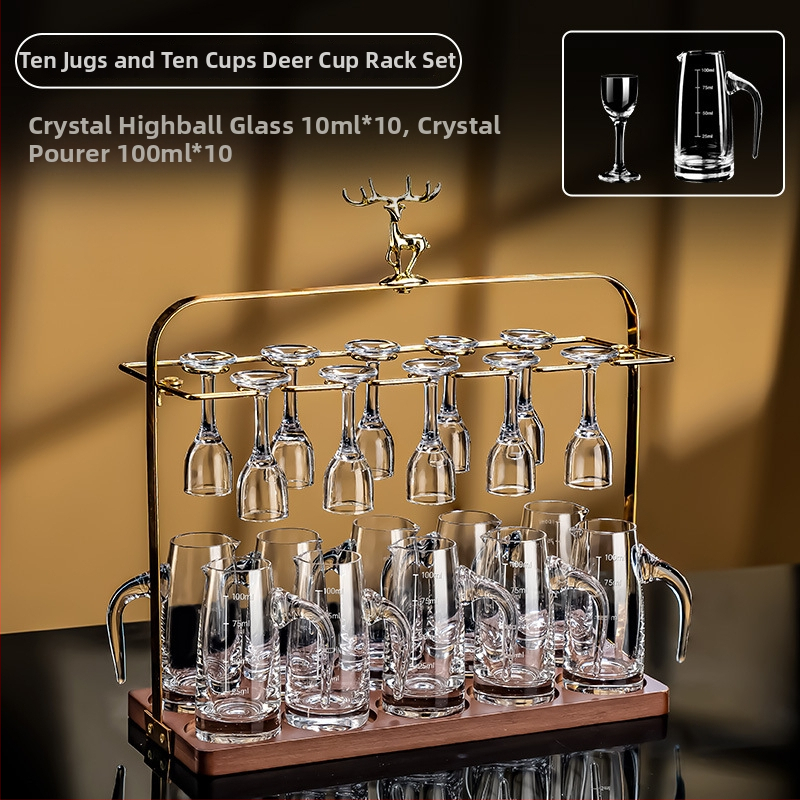 Set čaša za žestoko piće – kristalno staklo, čaše u obliku metka, moderni minimalistički stil, 10+ komada