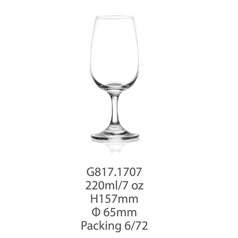 Pahar de vin din cristal, design în stil lalele, capacitate 101–200 ml, stil modern simplu, imprimare logo disponibilă, ambalat într-o cutie din carton