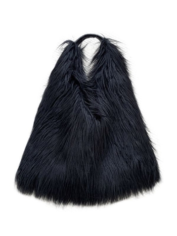 Pliš Tote torba s trokutnim oblikom, magnetsko zatvaranje, poliester podstava, unutarnja ID džep