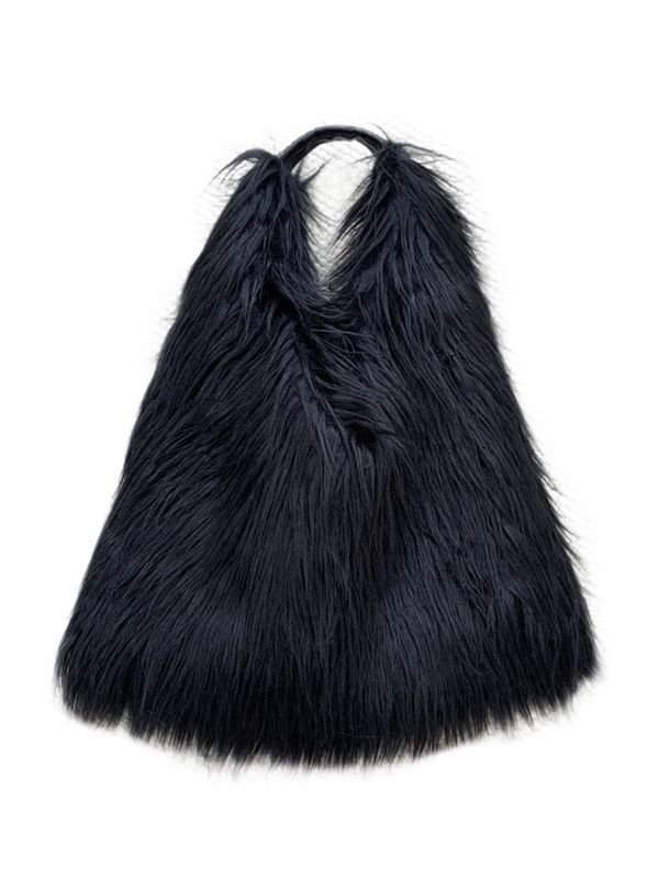 Pliš Tote torba s trokutnim oblikom, magnetsko zatvaranje, poliester podstava, unutarnja ID džep