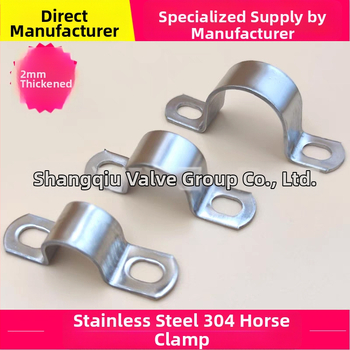 304 nerezová oceľ, hrubá objímka na rúry v tvare U, pre rúry s priemerom 8–114 mm