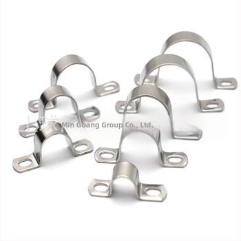 304 nerezová oceľ, hrubá objímka na rúry v tvare U, pre rúry s priemerom 8–114 mm