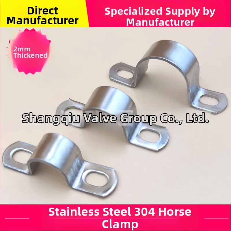 304 nerezová oceľ, hrubá objímka na rúry v tvare U, pre rúry s priemerom 8–114 mm