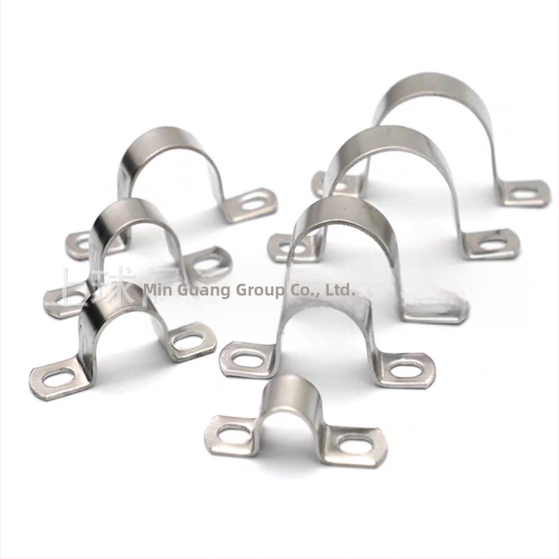 304 nerezová oceľ, hrubá objímka na rúry v tvare U, pre rúry s priemerom 8–114 mm