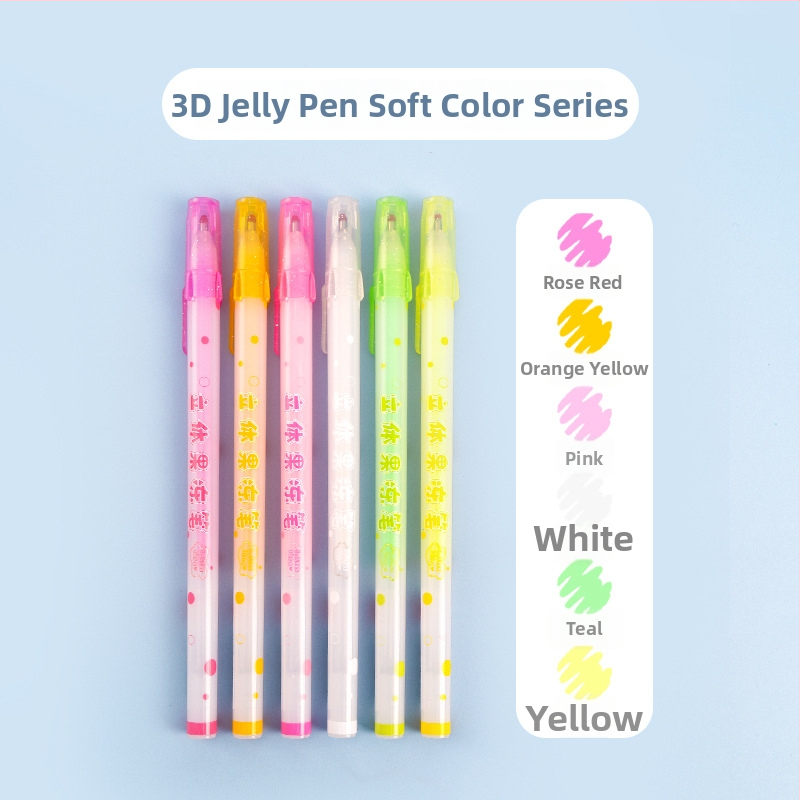 3D želé pero sada – pero s jedným hrotom, plastové telo, balené v krabičke, model YX-ZGDB, nevymazateľné