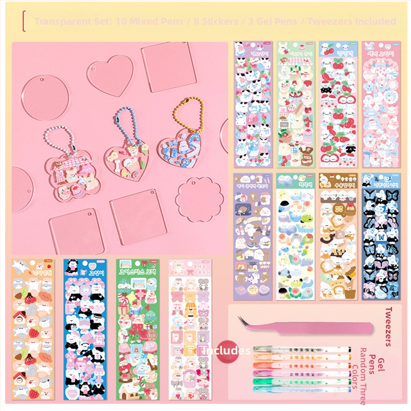 3D želé pero sada – pero s jedným hrotom, plastové telo, balené v krabičke, model YX-ZGDB, nevymazateľné